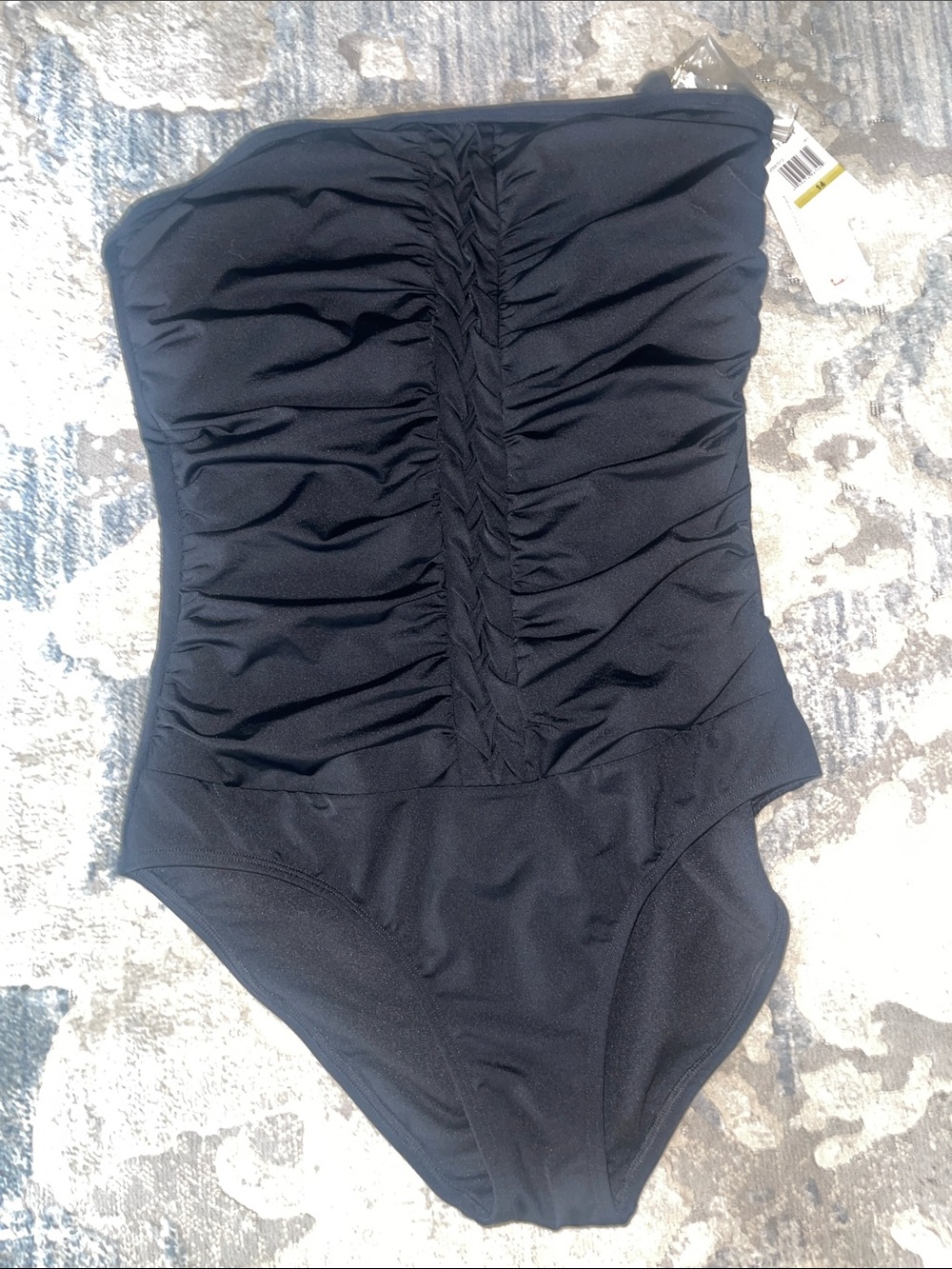 Jantzen NWT Black Ruched One-Piece Swimsuit